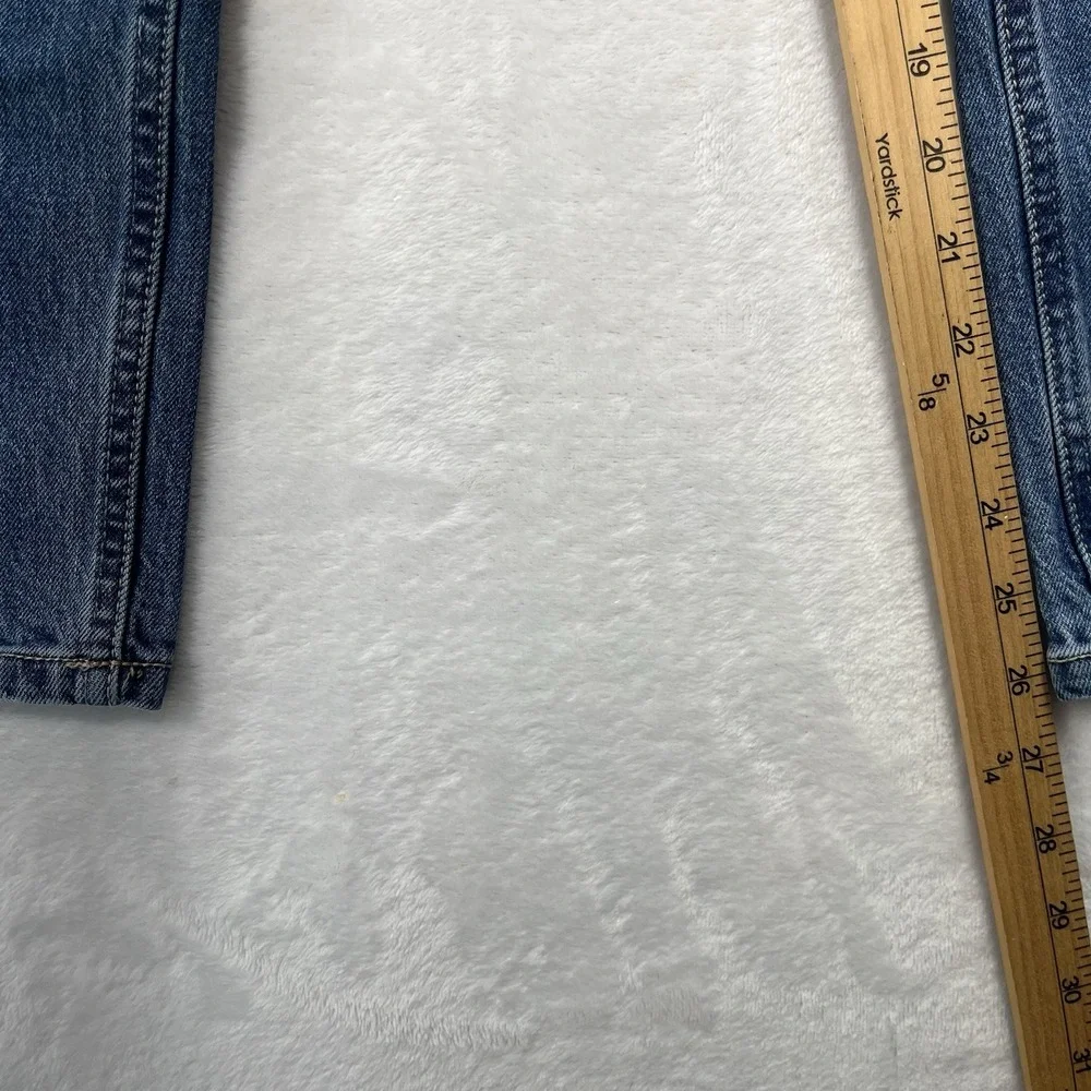 Dear John Erin Slim Straight Jeans Womens 25 Medium Wash Denim Distressed